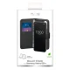 Puro ekoloģiskās ādas atverams vāciņš Samsung Galaxy S26 Plus, melns