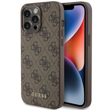 Apple iPhone 15 Pro Max 6.7'' Guess 4G Metal Gold Logo Case Cover, Brown | Telefona Maciņš Vāks Apvalks Bampers