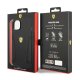 Ferrari iPhone 14 Plus vāciņš Leather Stamp Sides, melns