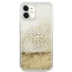 Чехол Guess 4G Big Liquid Glitter для iPhone 11 / XR золотой