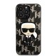 Karl Lagerfeld Monogram Ikonik Patch vāciņš iPhone 13 / 13 Pro Melns