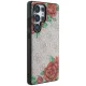 Guess Leather 4G Flowers MagSafe Case for Samsung Galaxy S25 Ultra - Pink