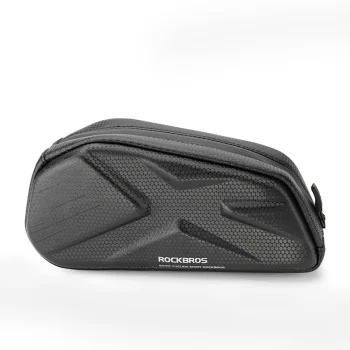Rockbros 3012011501 Rigid Top Tube Bike Frame Bag, 1.4L - Black