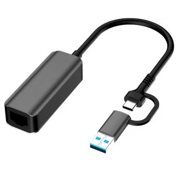 Сетевой адаптер USB-A / USB-C — RJ45, USB 3.0, 1000 Мбит/с, 0.15 м