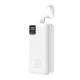 Wozinsky W8-W 30000mAh 30W Power Bank with 2x USB-A, USB-C and Flashlight - White