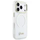 Чехол Guess IML Script Metal MagSafe для iPhone 17 Pro Max, прозрачный