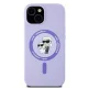 Karl Lagerfeld Silicone Karl&Choupette Heads Ring MagSafe vāciņš iPhone 15, Violets