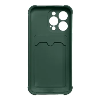 Vāciņš Samsung Galaxy A22 4G ar karšu kabatu Card Armor Case, zaļš
