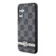 DKNY Samsung Galaxy S24 vāciņš Leather Checkered Mono Pattern, melns