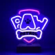 Светодиодная неоновая лампа Paw Patrol Logo на подставке