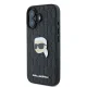 Чехол Karl Lagerfeld для iPhone 16 Monogram Karl Head Pin, черный