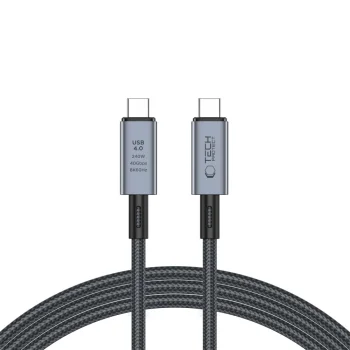 Tech-Protect UltraBoost Max USB-C 4.0 kabelis 240W 2m - pelēks
