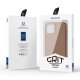 Dux Ducis Grit Case for iPhone 14 MagSafe Faux Leather Cover, Brown