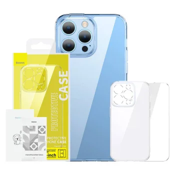 Baseus SuperCeramic Case and Tempered Glass for iPhone 14 Plus, Transparent