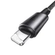 Joyroom S-A50 3A USB-A uz Lightning kabelis ar organizatoru, 1.2m, Pelēks