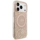 Guess IML Flowers Electro Pearl Strap MagSafe vāciņš iPhone 17 Pro, Rozā