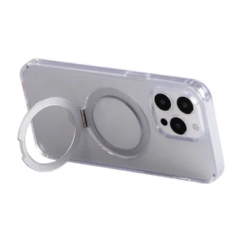 Магнитный чехол с подставкой Joyroom JR-BP004 для iPhone 15, прозрачный