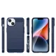 Чехол для iPhone 14 Carbon Case гибкий гелевый TPU бампер, синий