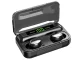 Bezvadu austiņas F9-5 TWS Bluetooth 5.0 ar uzlādes futrāli-powerbank, melnas