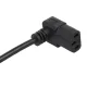 Maclean MCTV-854 barošanas kabelis, leņķa C13 uz Schuko CEE 7/7, 3 m, melns
