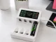 Maxday AA/AAA akumulatoru lādētājs ar LED indikatoru + 4x AAA akumulatori, USB-C, Balts