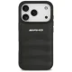 Чехол Mercedes для iPhone 17 Pro AMG Leather Debossed Lines, черный