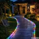 Waterproof Colorful Solar LED Strip Light with Remote 5m