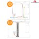 Maclean MC-768 B Desk Cable Organizer / Spine, 75cm, Black