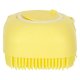 Silicone Dog and Cat Bath Brush with Shampoo Dispenser, Yellow