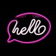 Forever Light LED Neon HELLO, Pink and White