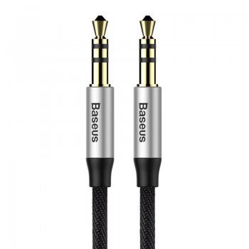 Baseus Yiven Audio Cable Mini Jack 3,5mm AUX, 1m, Black+Silver | Audio Vads Kabelis
