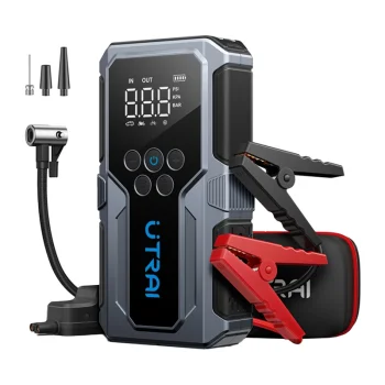 Daudzfunkcionāls auto palaidējs UTRAI JS9 ar kompresoru un ārējo akumulatoru (800 A, 15000 mAh)