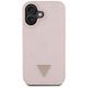 Guess Grained Hot Stamp Peony Triangle Logo MagSafe vāciņš iPhone 16 Pink