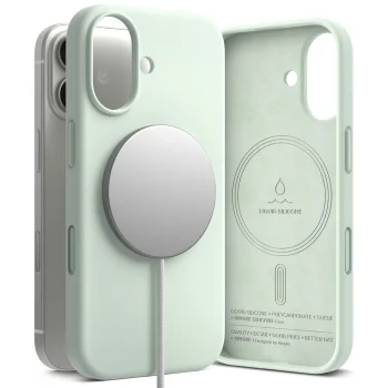Силиконовый магнитный чехол Ringke MagSafe для iPhone 17 Pro - мятный