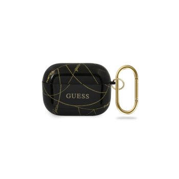 Guess GUACAPTPUCHBK AirPods Pro cover black/black Gold Chain Collection
