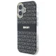 Чехол DKNY Repeat Texture Pattern With Stripe для iPhone 16 MagSafe, черный