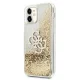 Чехол Guess 4G Big Liquid Glitter для iPhone 11 / XR золотой