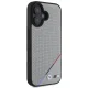 BMW iPhone 16 чехол M Perforated Tricolor Line MagSafe, серый