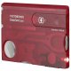 Многофункциональная карта Victorinox SwissCard Lite, красная прозрачная