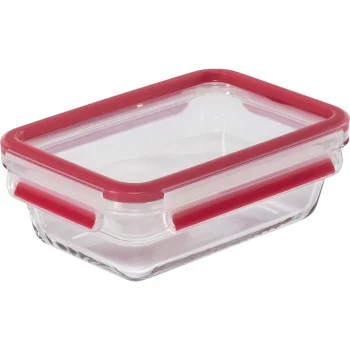 Stikla pārtikas trauks Emsa Clip&Close 700 ml, sarkans