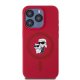 Чехол Karl Lagerfeld Silicone Karl&Choupette Heads Ring MagSafe для iPhone 15 Pro, Красный