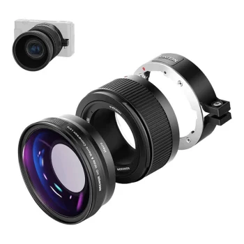 Neewer platleņķa un makro objektīvs priekš Sony ZV1, melns