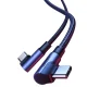 Угловой кабель USB-C - USB-C Ugreen 100W 5A 480Мбит/с PD QC 1м, черный