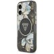Guess IML Glitter Flowers Triangle MagSafe vāciņš priekš iPhone 17 – melns | Phone Case Cover