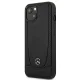Mercedes Leather Urban iPhone 14 Plus dabīgās ādas vāciņš, melns
