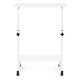 ModernHome Mobile Laptop Desk, Adjustable Height C-Table for Sofa and Bed, Rolling Cart, White