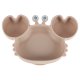 Ikonka KX4526_5 Silicone Baby Tableware Set Crab, 9 Pieces, Beige