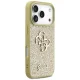 Чехол Guess для iPhone 17 Pro Fixed Glitter Big 4G, золотистый