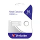 USB-флешка Verbatim Metal Executive 16GB USB 2.0, серебристая (98748)