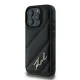 Karl Lagerfeld iPhone 16 Pro Case Diagonal Quilted Script, Black